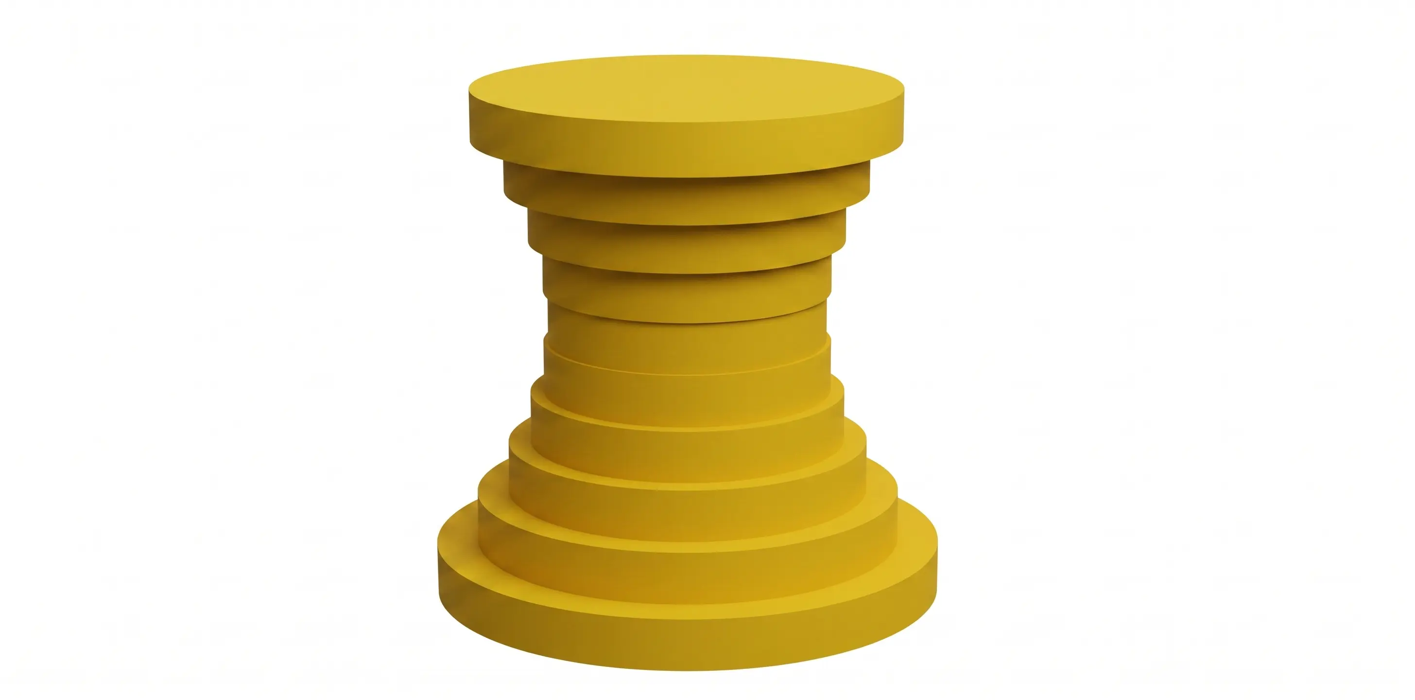 Illustration of the cylinder being considered as a stacked collection of smaller cylinders.